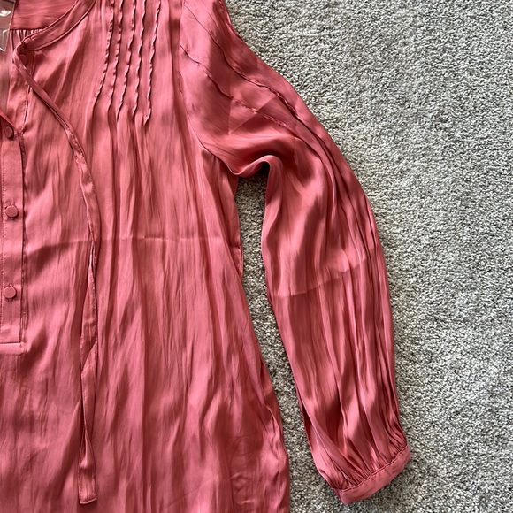 J Crew Featherweight Satin Tie Neck Top - Picture 4 of 9